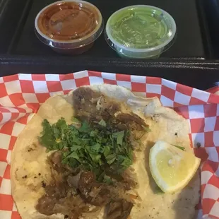 Adobada fries-carnitas taco-asada taco-chorizo taco