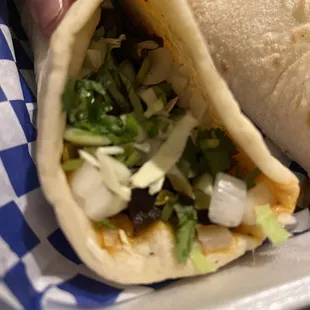 Look at that fresh hand made tortilla