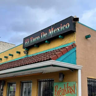 the front of the restaurant