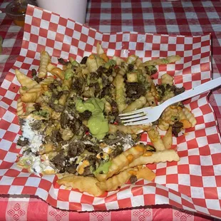 a plate of food on a table