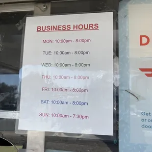 Business hours