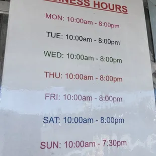 Hours as of Oct 2021 (gillynova)
