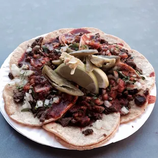 Tacos de Asada con todo. MMMmmm soo BOMB!
