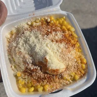 Elotes Mexican corn