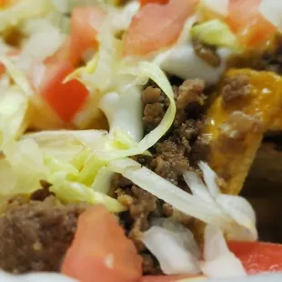 The nachos up close.