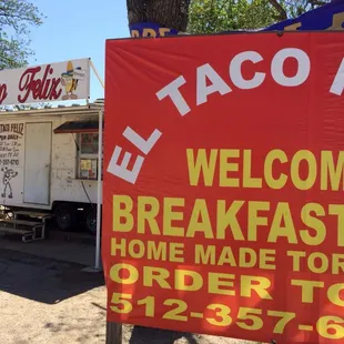 a sign for the restaurant