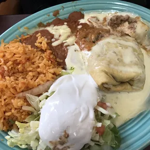 Last of wife's chimichanga. Frank Zappa had an album called "Chungas Revenge"...