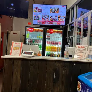 a view of the counter area