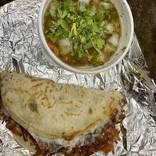 Pastor Quesadilla with Charros