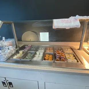 Self serve condiment bar