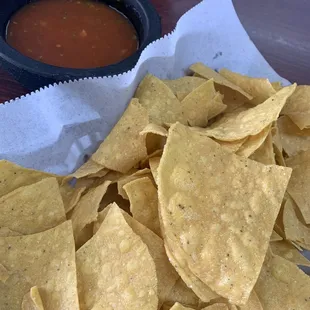 Homemade chips and salsa