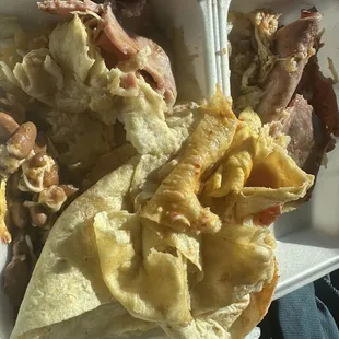 What is supposed to be a breakfast burrito