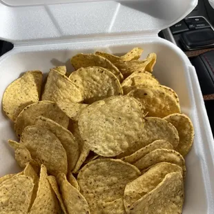 Chips not made at the restaurant