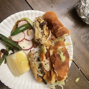 What taco loco calls a torta? Old radish, wilted lettuce, old bread that crumbled.