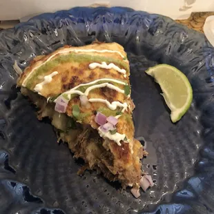 3 awesome layers of tasty shredded beef and cheese.  So yummy!