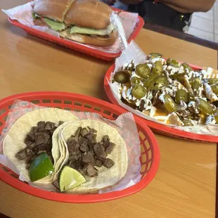 Pork Torta Beef Tongue Taco Steak Nachos