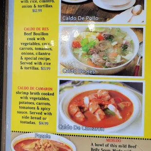 Menu insert 1