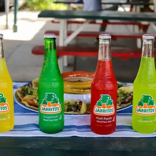 jarritos! and our taco spread