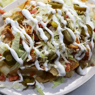 delicious plate of nachos