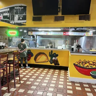 sushi and sashimi, interior