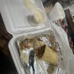 The Chimichanga with a cheese sauce and a frozen margarita.