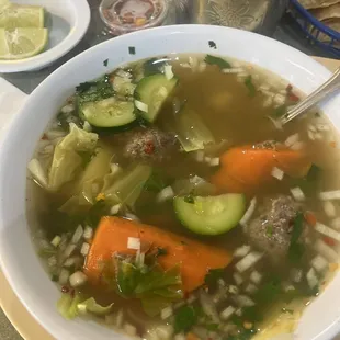 Albondigas was the best I definitely recommend everything was nice and fresh