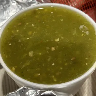 Salsa. They are very generous on salsa with to-go orders.