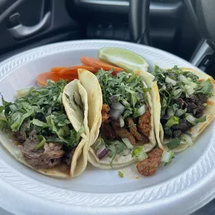 2/23/24 birria, el pastor, and carne asada tacos. $6 total!