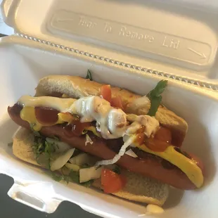 They look a little overdressed, but these guys are really tasty. The dog itself is top notch!