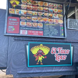 El Taco Loco menu
