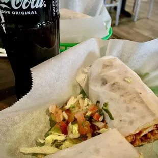 Chicken burrito was delicious