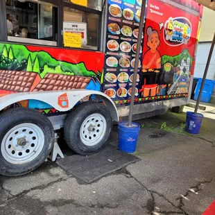 a colorful food truck