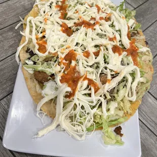 a plate of food on a table