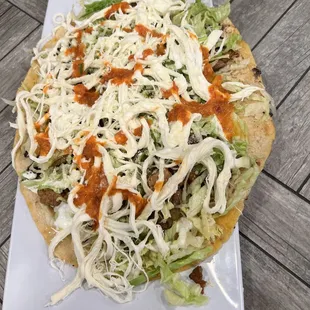 a plate of food on a table