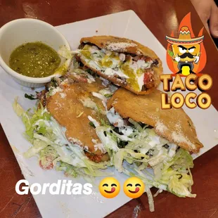 a plate of mexican food