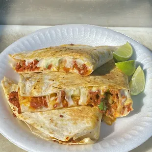 Pastor quesadilla