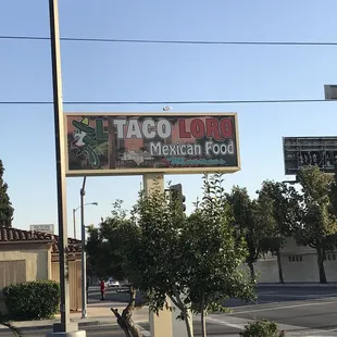a mexican food sign