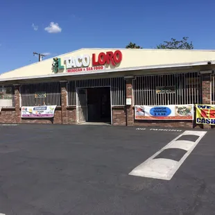 the front of the restaurant