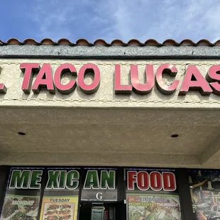 the front of a mexican restaurant