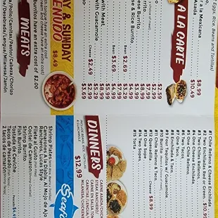 New menu