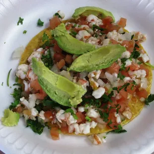 Tostada De Ceviche Camaron
