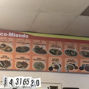 a menu for a mexican restaurant
