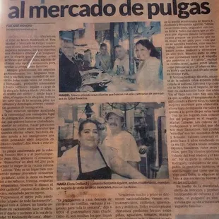 a picture of a newspaper article