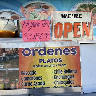 a mexican food stand