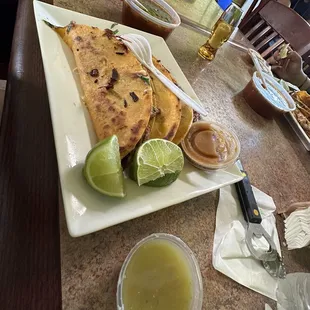 Queda birria and the dipping sauce that goes with it