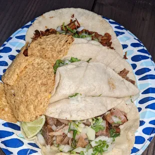 This is the pastor taco and Buche (hog maws taco) so silky and soft, delicious hand made tortilla tacos