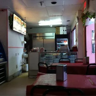 the inside of a restaurant