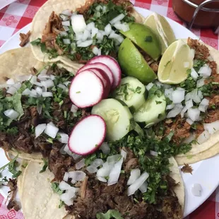 2 steak and 2 al pastor