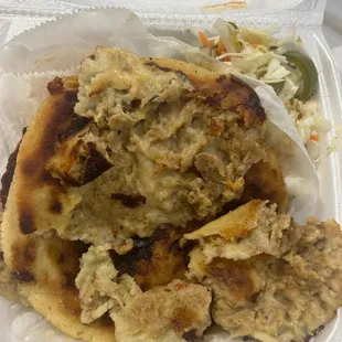 Supposed to be jalapeño and cheese pupusas instead is squishy leftovers