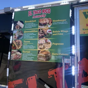 El Taco Rico Aracely Menu